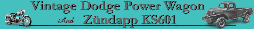 Vintage Dodge Power Wagon banner.